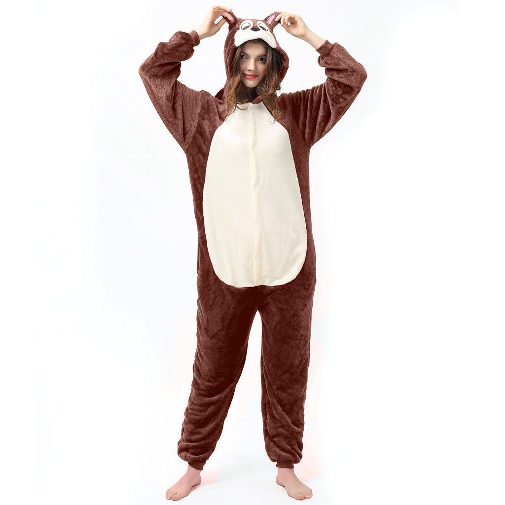Katara Partyanzug Waldtiere Jumpsuit Kostüm Onesie Overall Erwachsene S